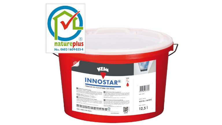 Keim Innostar - Innenfarbe, im roten Eimer und weißen Deckel